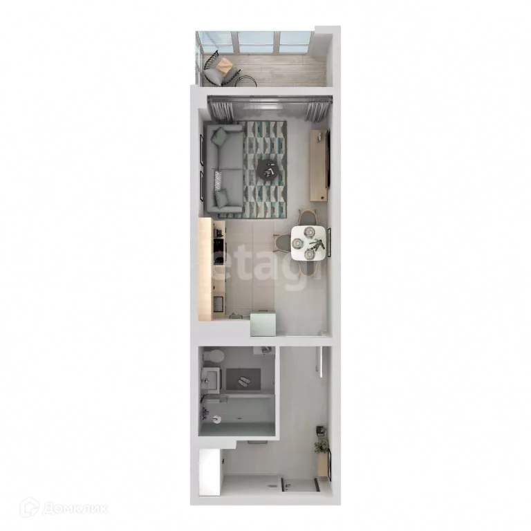 Продаётся квартира-студия, 34.8 м - Фото 1