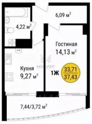 Студия Крым, Ялта муниципальный округ, Гаспра пгт ул. Парусная, 9В ... - Фото 2