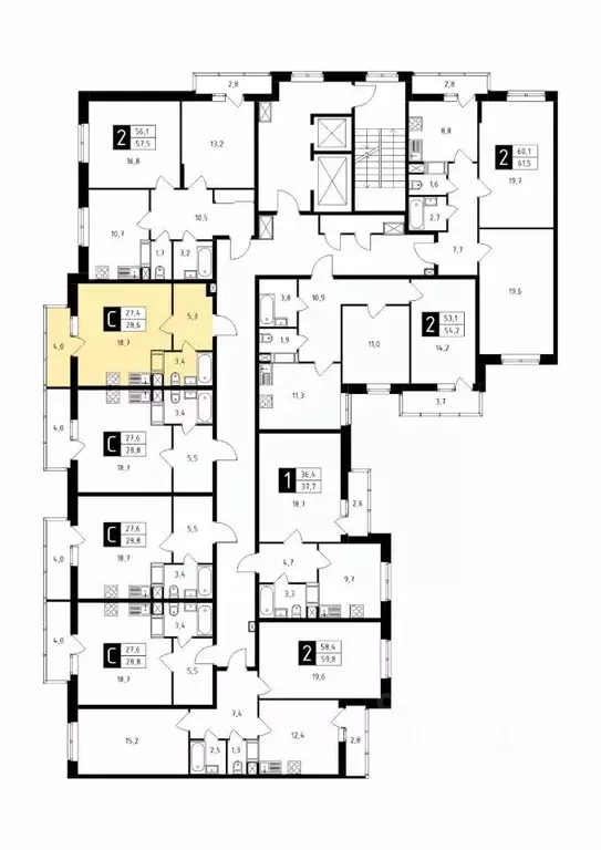 Студия Московская область, Подольск Красная Горка мкр, ул. Садовая, 14 ... - Фото 1
