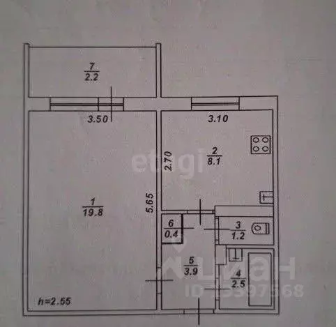 1-к кв. Тверская область, Тверь Сахаровское ш., 24 (35.9 м) - Фото 1