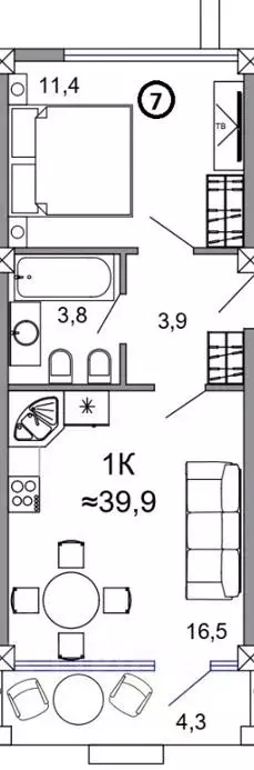 2-к кв. Крым, Феодосия ш. Керченское, 27Р (35.4 м) - Фото 1