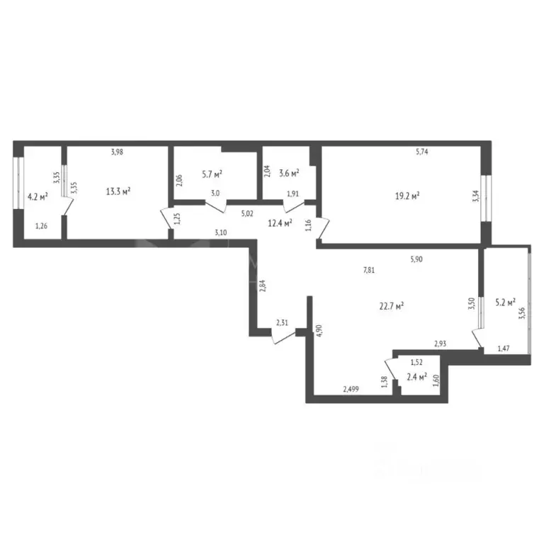 2-к кв. Тюменская область, Тюмень ул. Евгения Войнова, 7 (89.0 м) - Фото 2