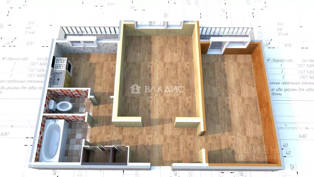 2-к кв. Иркутская область, Ангарск 12А мкр, 2 (53.7 м) - Фото 1