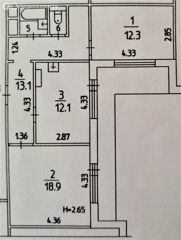 2-комнатная квартира: Пермь, Камчатовская улица, 18 (59.9 м) - Фото 1