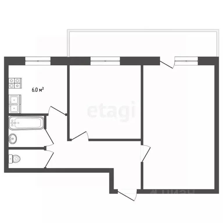 2-к кв. Тамбовская область, Мичуринск Липецкое ш., 102 (47.4 м) - Фото 1