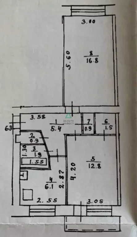 2-к кв. Башкортостан, Уфа Айская ул., 77/2 (46.3 м) - Фото 1