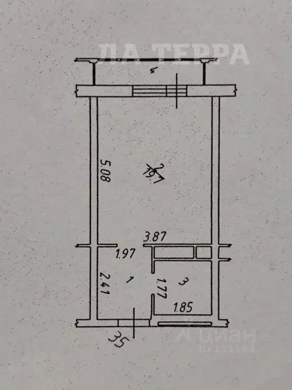 Студия Московская область, Красногорск Дачная ул., 5 (28.0 м) - Фото 2