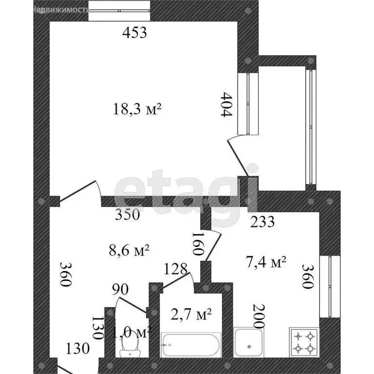 1-комнатная квартира: Ишим, Сургутская улица, 2А (38 м) - Фото 0