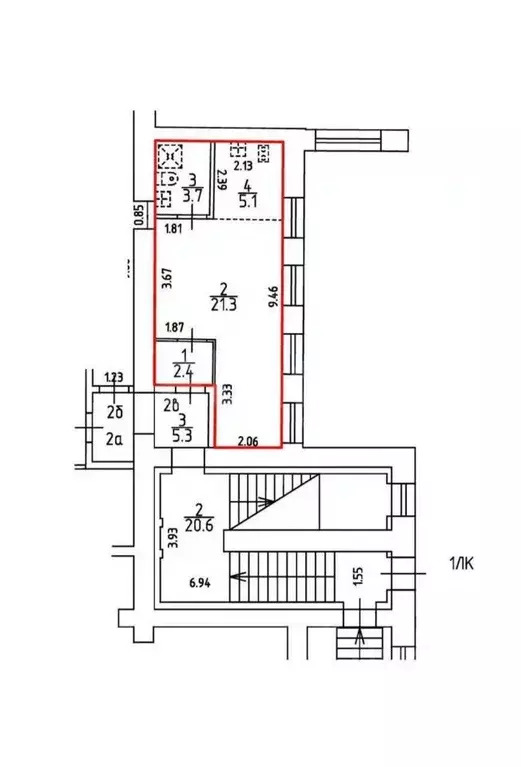 Студия Санкт-Петербург 8-я Васильевского острова линия, 19 (32.5 м) - Фото 1