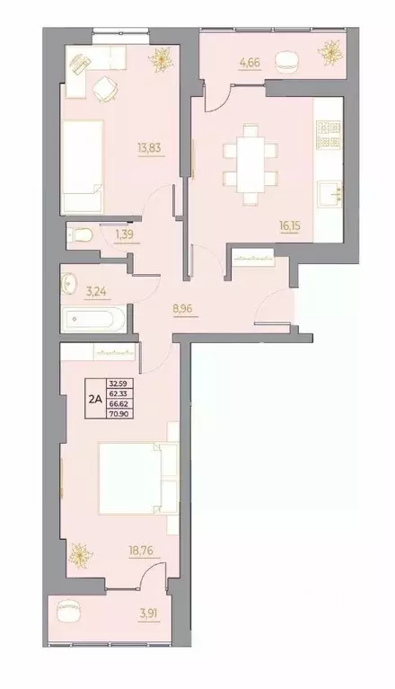 2-к кв. Ростовская область, Ростов-на-Дону Новый Горизонт жилой ... - Фото 1