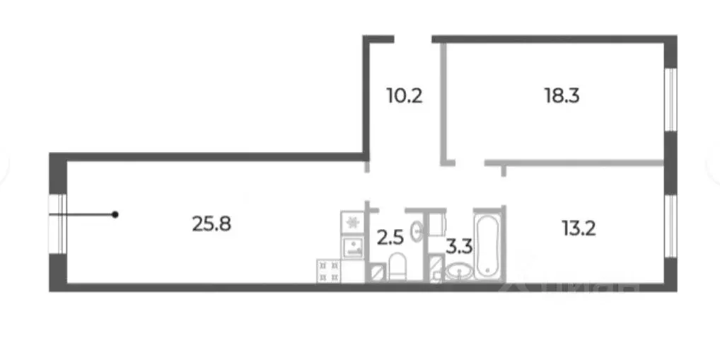 2-к кв. Санкт-Петербург Петровский просп., 9 (74.0 м) - Фото 0