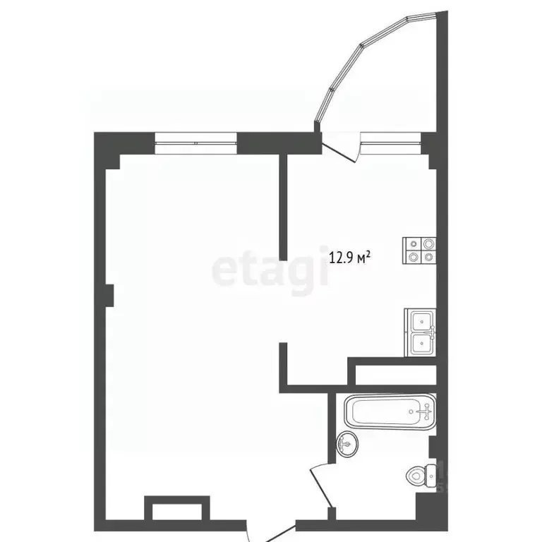 1-к кв. Тамбовская область, Тамбов ул. Максима Горького, 28 (44.6 м) - Фото 2