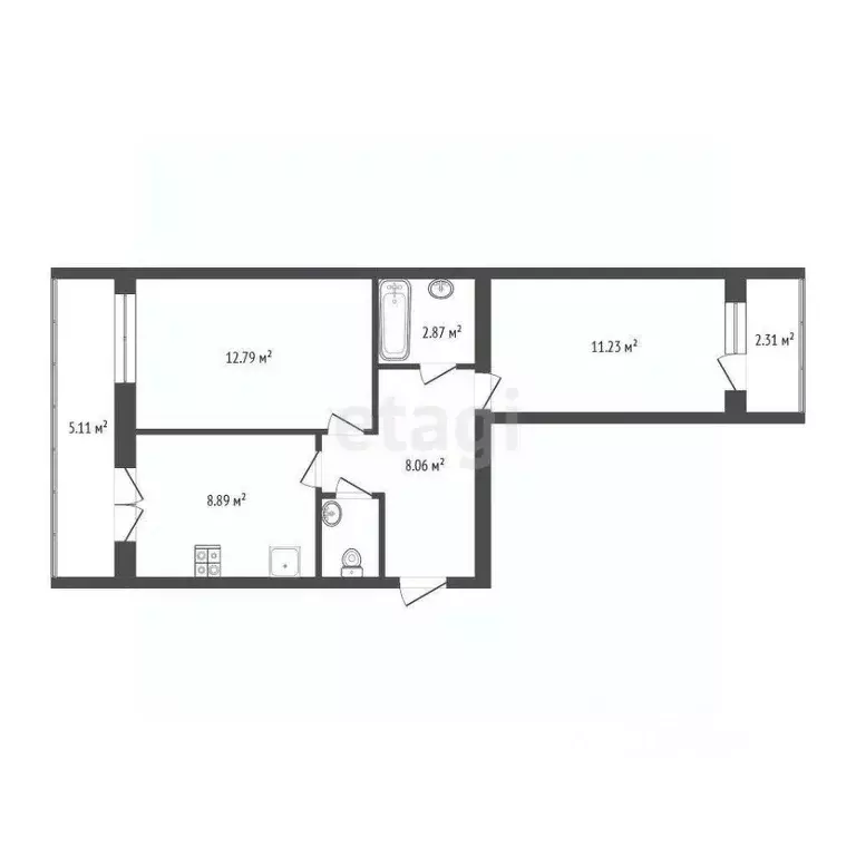 2-к кв. Марий Эл, Йошкар-Ола городской округ, с. Семеновка Новый Арт ... - Фото 2