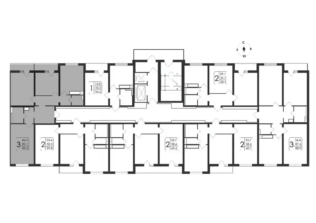 3-к кв. Воронежская область, Воронеж ул. Загоровского, 5/4 (85.2 м) - Фото 1