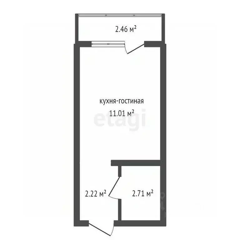 Студия Воронежская область, Воронеж ул. Гаршина, 25к4 (15.8 м) - Фото 2