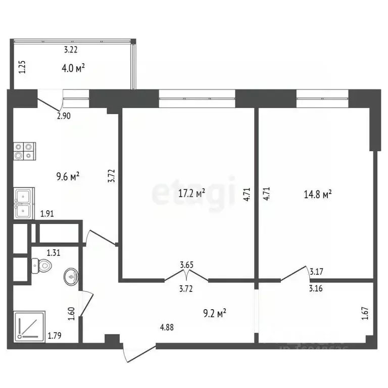 2-к кв. Московская область, Дмитров Пионерская ул., 2 (60.3 м) - Фото 2