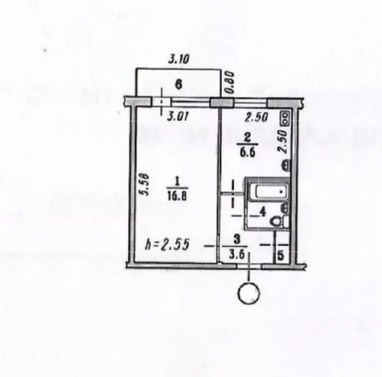 1-к кв. Омская область, Омск ул. 5-я Кордная, 47 (29.0 м) - Фото 0