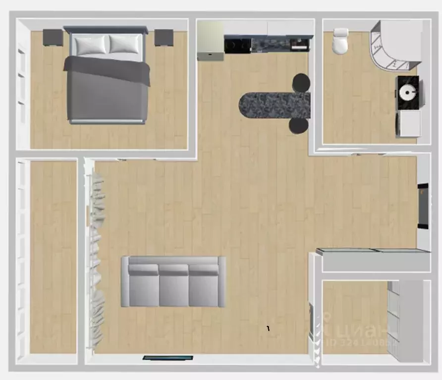 2-к кв. Санкт-Петербург бул. Измайловский, 11 (40.0 м) - Фото 1