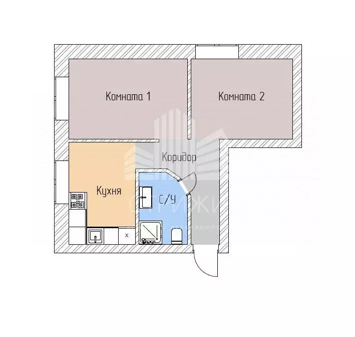 2-комнатная квартира: посёлок Пионерский, Советская улица, 22А (40 м) - Фото 0