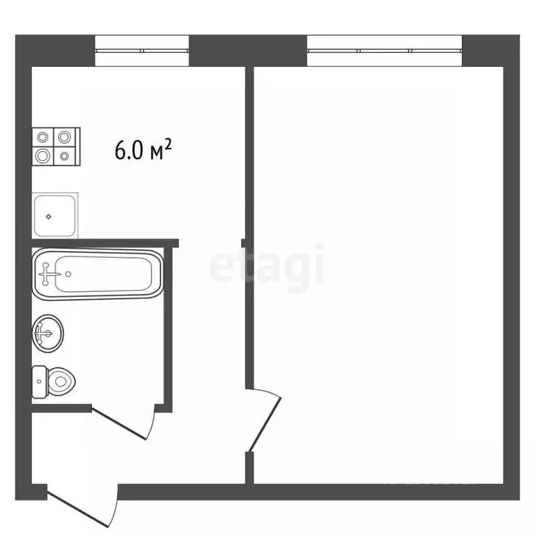 1-к кв. Владимирская область, Муром Красногвардейская ул., 72 (32.2 м) - Фото 2
