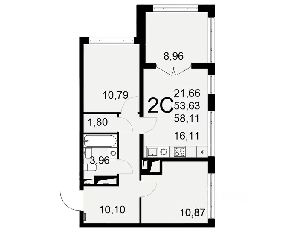 2-к кв. Тульская область, Тула Мясново мкр, Сегодня жилой комплекс ... - Фото 1
