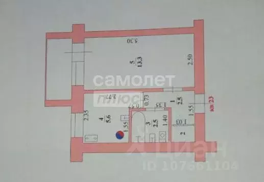 1-к кв. Липецкая область, Задонск Советская ул., 48А (24.7 м) - Фото 2