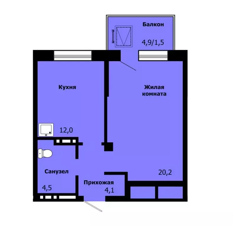 Продаётся 1-к квартира, 41.5 м - Фото 0