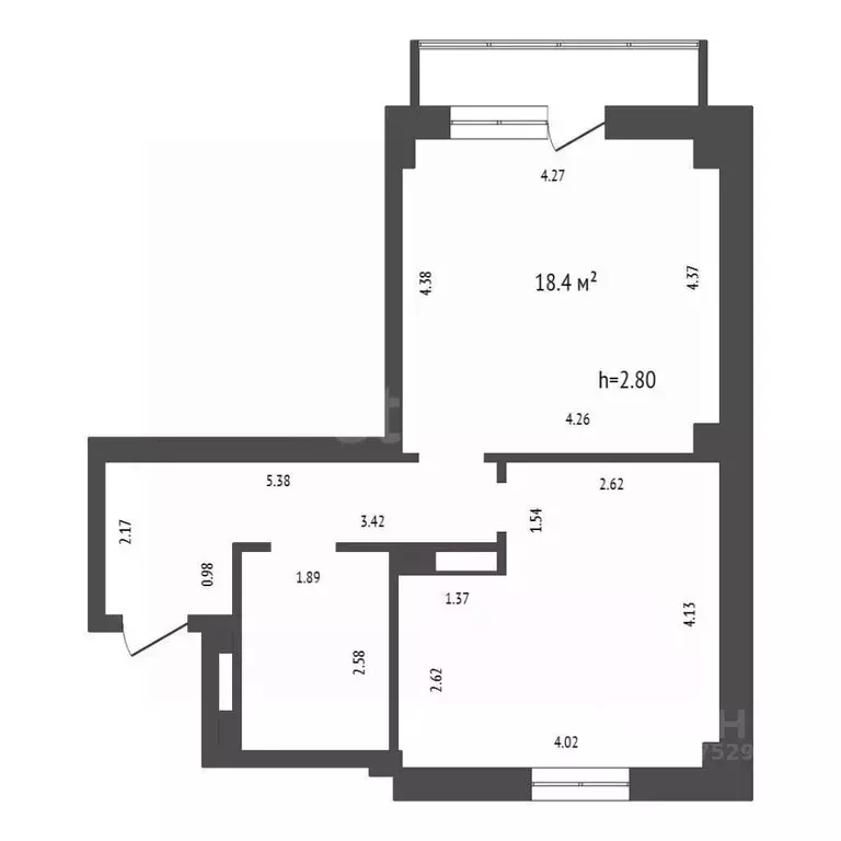 1-к кв. Иркутская область, Иркутск Провиантская ул., 10 (45.9 м) - Фото 2