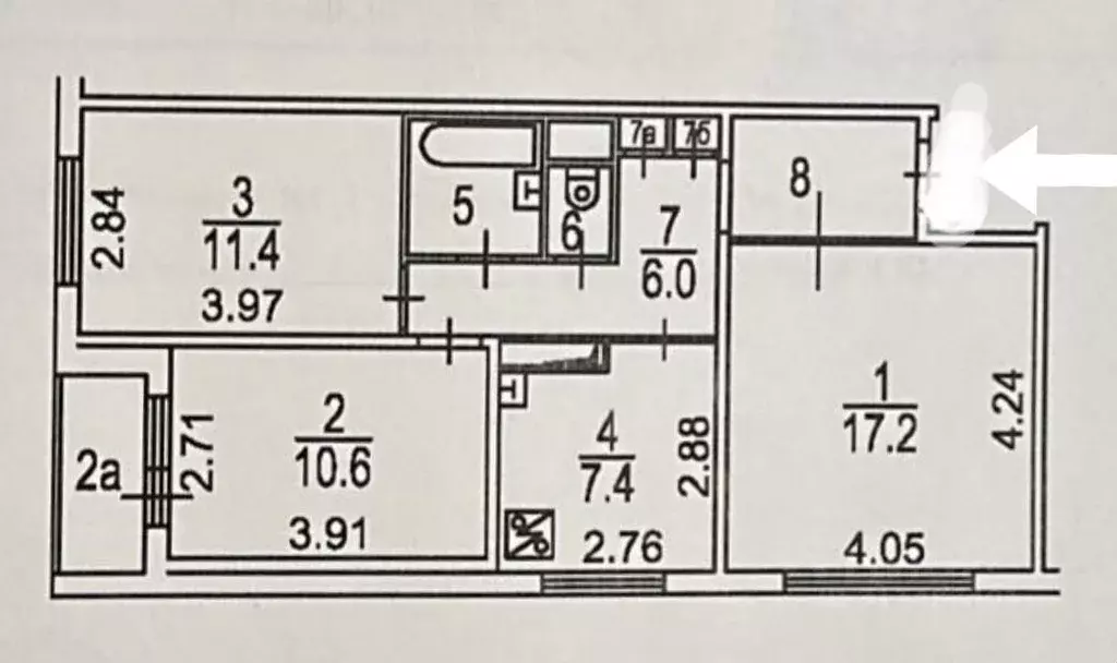 3-к кв. Москва Вересковая ул., 13 (60.0 м) - Фото 0