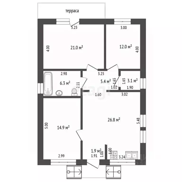 Дом в Ростовская область, Батайск Труд ДНТ, 3-я линия (100 м) - Фото 1