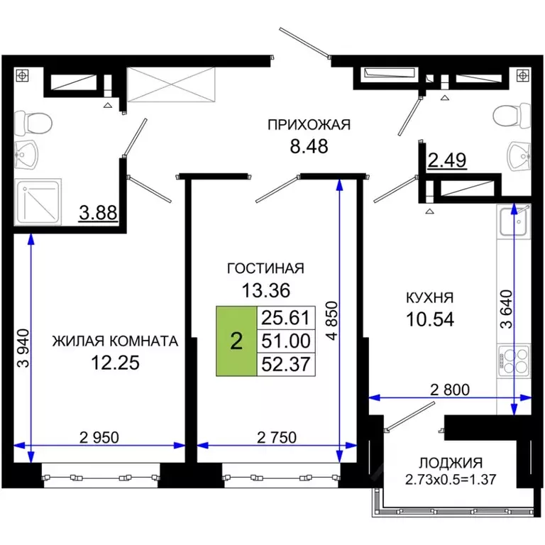 2-к кв. Ростовская область, Ростов-на-Дону Нефтекачка кв-л, Октябрь ... - Фото 0