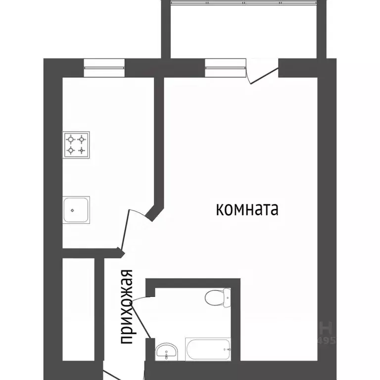 1-к кв. Бурятия, Улан-Удэ 112-й мкр, 21 (31.0 м) - Фото 1