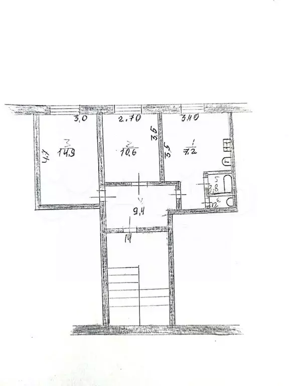 2-к. квартира, 50,6 м, 2/3 эт. - Фото 0