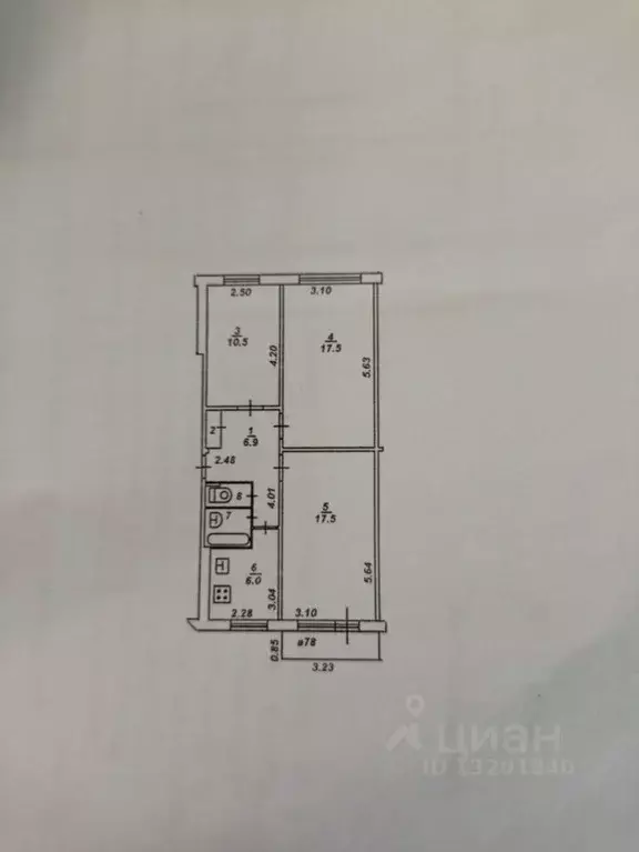 3-к кв. Рязанская область, Рязань Московское ш., 57 (62.0 м) - Фото 1