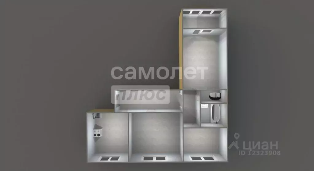 3-к кв. Москва пос. Ерино, 8 (65.8 м) - Фото 2