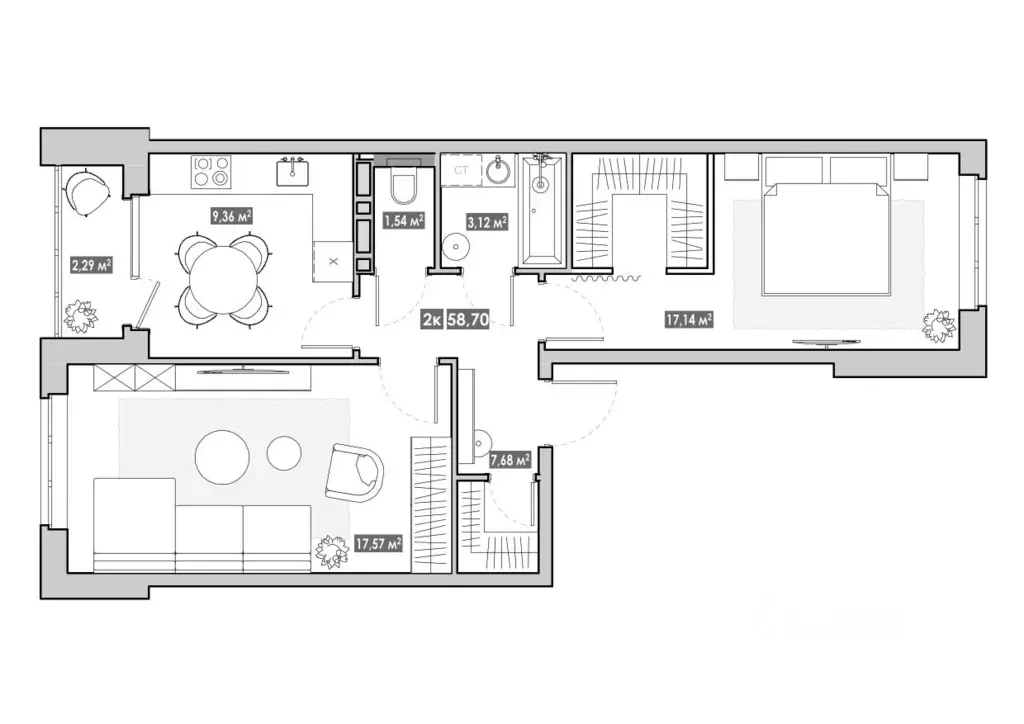 2-к кв. Приморский край, Артем  (58.7 м) - Фото 1