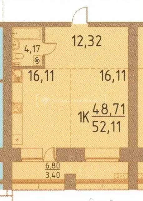 2-к кв. Томская область, Томский район, д. Кисловка, Левобережный мкр ... - Фото 1