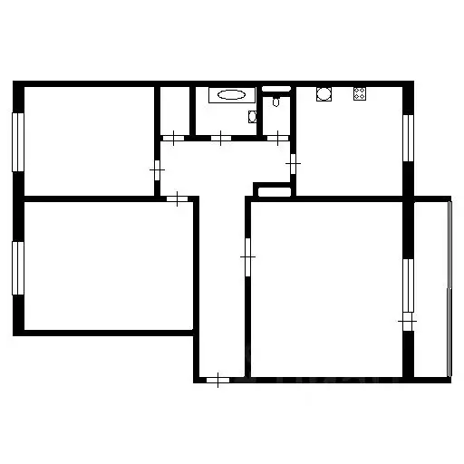 3-к кв. Красноярский край, Красноярск 9 Мая ул., 23 (67.0 м) - Фото 1