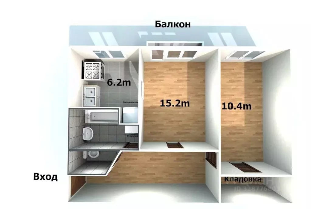 2-к кв. Санкт-Петербург ул. Беринга, 8 (43.2 м) - Фото 1