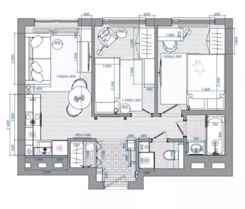 2-комнатная квартира: Щёкино, улица Ленина, 44 (41.8 м) - Фото 1