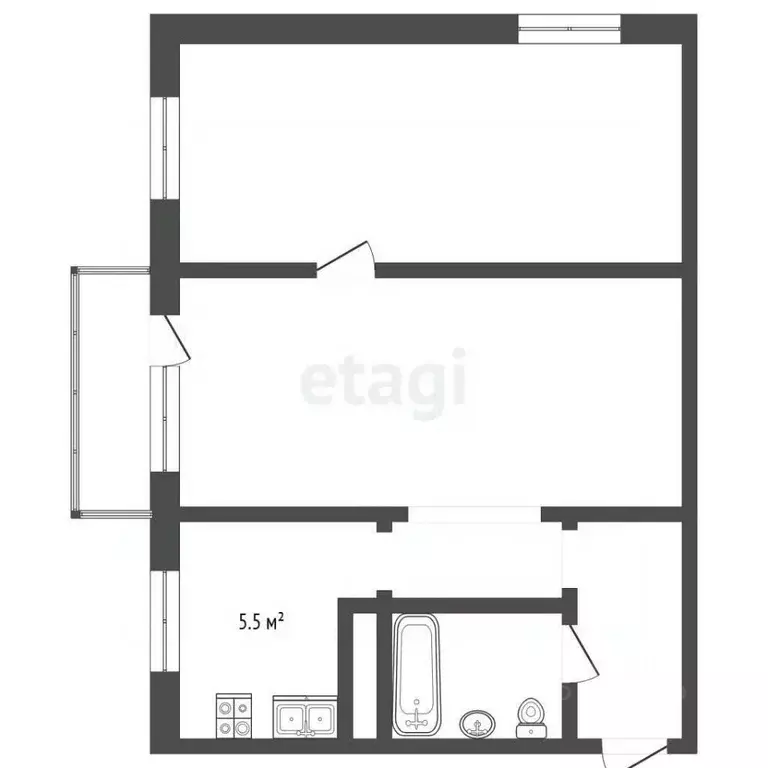 2-к кв. Архангельская область, Архангельск Ленинградский просп., 265к4 ... - Фото 1