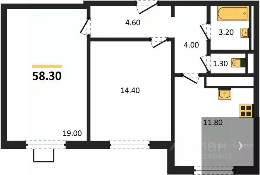 2-к кв. Воронежская область, Воронеж ул. Загоровского, 5/4 (58.3 м) - Фото 0