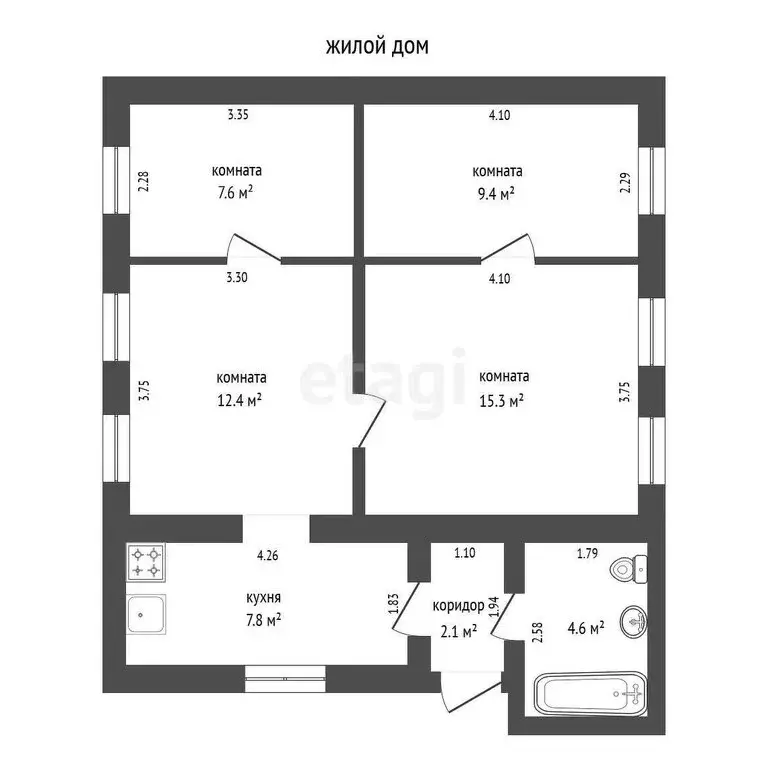 Дом в Прохладный, Строительная улица (52 м) - Фото 0