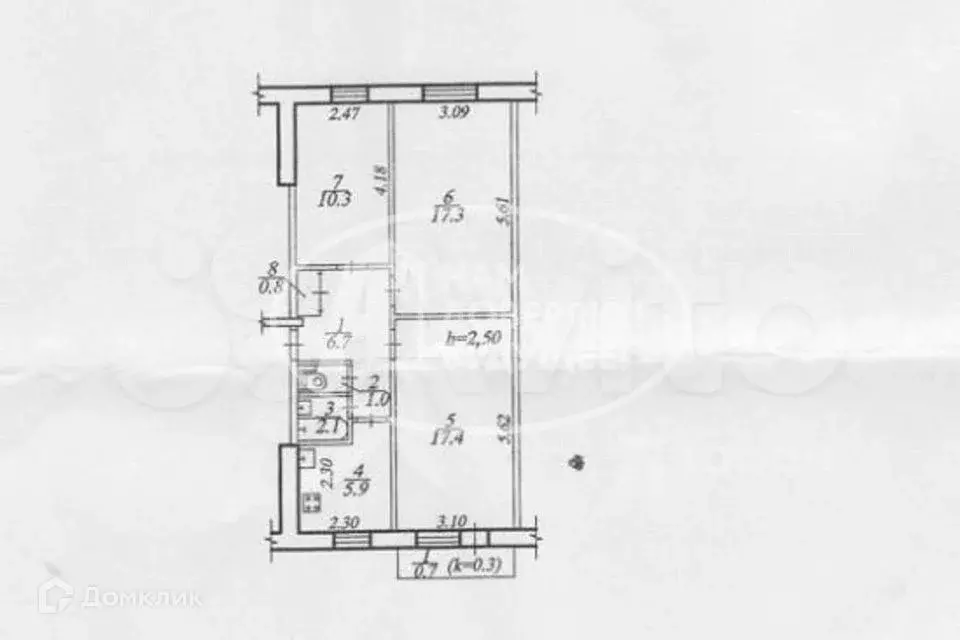 3-к. квартира, 60 м, 5/5 эт. - Фото 0