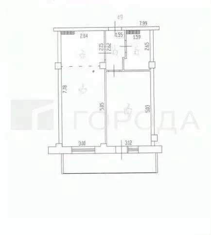 2-к кв. Алтайский край, Барнаул тракт Павловский, 291 (46.3 м) - Фото 2