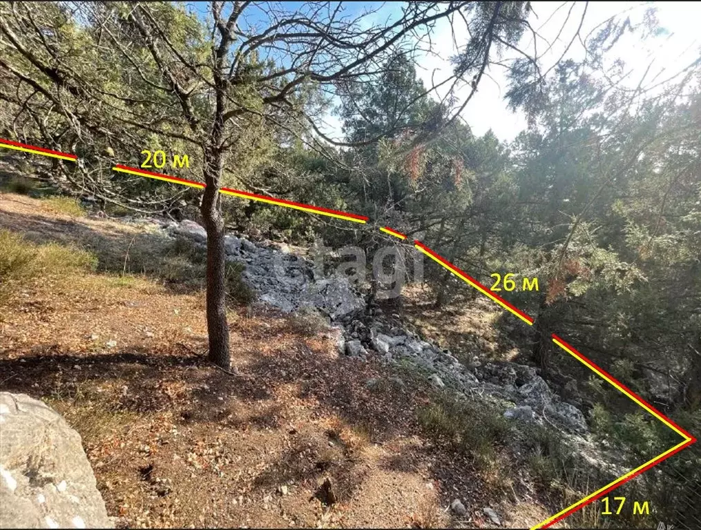 Участок в Крым, Ялта муниципальный округ, Симеиз пгт ул. Голубая, 2 ... - Фото 2