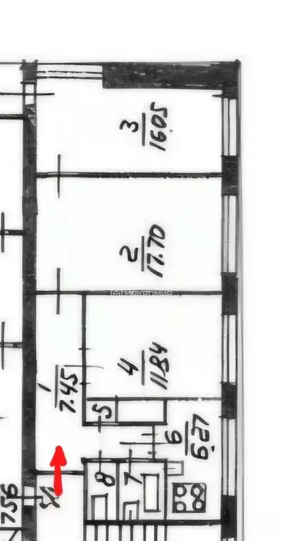 3-к кв. Санкт-Петербург ул. Руднева, 8К2 (65.6 м) - Фото 2
