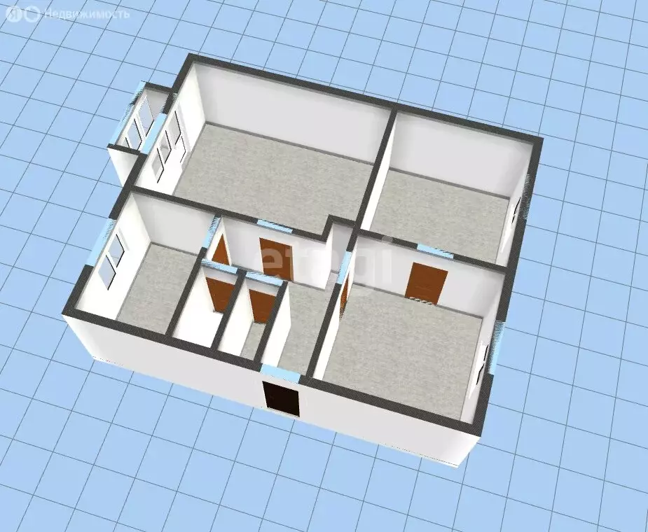 3-комнатная квартира: посёлок Троицкий, Центральная улица, 6 (62.3 м) - Фото 1