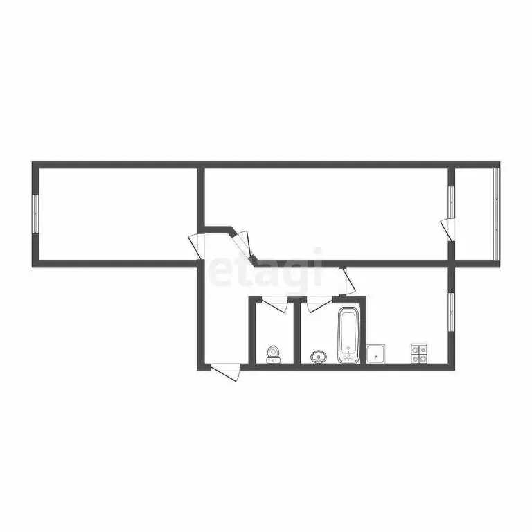 2-комнатная квартира: Тула, улица Юлиуса Фучика, 22к3 (48.7 м) - Фото 1
