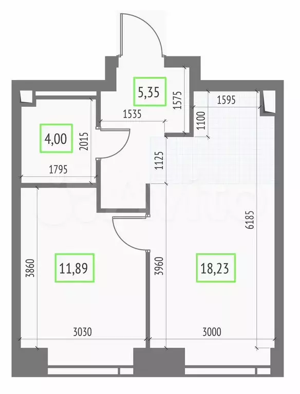 1-к. квартира, 39,5 м, 44/57 эт. - Фото 1